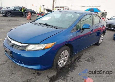2012 Honda Civic Lx из США, поврежденный, VIN 19XFB2F58CE062972